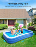 Inflatable Pool 118'' x 72'' x 20'' Above Ground Swimming Pool for Kids Family