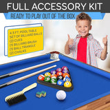 SereneLife 55in Portable Foldable Billiards Game Table for Kids and Adults