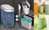 Luxury Large Capacity Trash Can Gold Luxury Trash Can High push Plastic Kitchen Trash Can with Lid Bathroom Trash Can