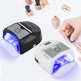 Nail Dryer Professional Rechargeable 72W 24-Bead UV/LED Gel Nail Lamp with Fan Removable Bottom