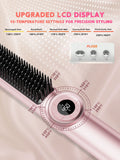 Straightening comb, 2-in-1 ionic hot comb with dense teeth, 15-level temperature