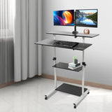 4 Tiers Working Writing Standing Desk Adjustable Computer Desk