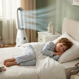 Bladeless Tower Fan & Space Heater with Air Purification, 80° Oscillation