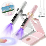 Rechargeable Handheld UV Nail Lamp With Stand, Mini Portable Wireless Nail Lamp With LCD Display,
