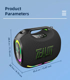 ZEALOT-ZE21 250W Big Power Wireless TWS Subwoofer Bluetooth Speaker