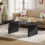 Tribesigns Farmhouse Rectangular Coffee Table, 47.24-Inch w/ Sturdy Base