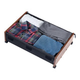 2 Pack Rolling Under Bed Storage With Wheels 25.6x18.1x7.1 Inch  For Clothes Shoes