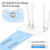 AC1200 Smart WiFi Router Extender, Access Point, WISP, 5GHz Dual Band