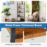 JHK 5 Tier Bookcase Bookshelf Modern Book Case For Books Corner Storage Organizer for Bedroom Home