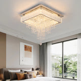 VETRULUS Modern Luxury Crystal Led Pendant Light Rain Drop Chandelier Ceiling Lamp Dining Living Room Nordic Decor Hanging