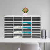 36 Compartment Literature Organizer, Rounded Corners Storage Cabinet,for Files