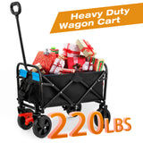 Mini Folding Wagon Garden Shopping Beach Cart