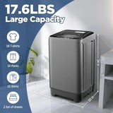 Portable washing machine for apartment, RV, dorm and home: 17.6 lbs full automatic compact