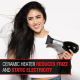 CHI Pro Hair Dryer for salon use, ceramic heater, red, reduces frizz and static, faster drying,