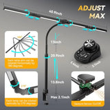 Adjustable LED Desk Lamp with Clamp, 4-Head Eye-Caring CRI95+Desk Light