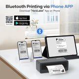 Bluetooth Shipping Label Printer for MAC Windows Phone(iOS, Android) Thermal Label Printer for Small Business and Shippi