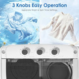 Portable Washing Machine 16lbs Compact Portable Washer 9.6lbs and Dryer(6.4lbs)
