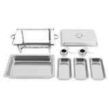 3 Pan Food Warmer, Stainless Steel Chafing Dish Buffet Set, Rectangular Catering Warmer