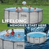Steel Pro MAX 14' x 48"Outdoor Swimming Pool Set with Filter Pump, Ladder