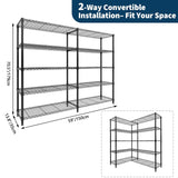 Heavy Duty Storage Shelves 4/5 Tiers Metal Shelving Unit Adjustable Organization Pantry Shelves