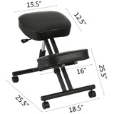 SucceBuy Ergonomic Kneeling Chair Stool W/ Thick Cushion Home Office Chair Improving Body Posture