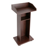 Wooden Lectern Podium Speaker Stand w/ Lockable Wheels| Modern Reception Desk| Speech