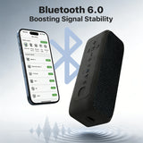 JUOVI Portable Bluetooth 6.0 TWS Pairing Wireless Speaker for Home Outdoor