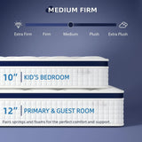 12 Inch-Hybrid Mattress Bed in A Box, Medium Firm for All Sleepers