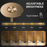USB Touch Dimming Metal Recharge LED Table Lamps For Restaurant