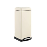 8 Gallon Step Trash Can, Square Fingerprint-Proof Garage