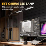 Adjustable LED Desk Lamp with Clamp, 4-Head Eye-Caring CRI95+Desk Light