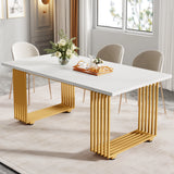 Tribesigns 63-Inch Rectangular Dining Table for 4 to 6, Modern Kitchen Table