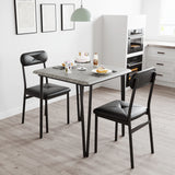 Dining Table for 2, Small Square kitchen Dinner Table Set for 2,Space Saving Wood