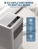 Portable Air Conditioner,8,000 BTU for Rooms up to 350 Sq.Ft., Smart Compact AC Unit with Cooling, Dehumidifier, Fan