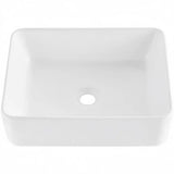 Rectangle Bathroom Basin 19" x 14.7" For Bathroom Hotel RV Ceramic Countertop Vanity Vessel Above Counter Modern Style