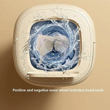Portable mini washing machine for baby and pet clothes, 9L capacity, foldable round body