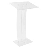43.31 Inch Acrylic Clear Conference Podium School Speech Lectern Podium for Churches