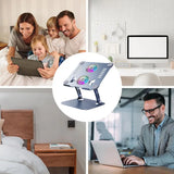 Laptop Stand With Fan Lifting Laptop Cooling Stand Ergonomic Foldable Lifting Laptop Cooling Pad With Double Fan Adjustable