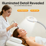 White Professional Facial Steamer,800W 110V 2-in-1 Facial Steamer Beauty Tool, Single