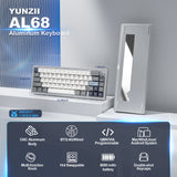 YUNZII AL68 Silver Wireless Custom Mechanical Keyboard