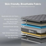 12 Inch King Mattress in a Box, Upgraded Hybrid Pocketed Coil Mattress