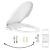 Bidet Toilet Seat, Premium Non-Electric Round Bidet Toilet Seats with Dual Nozzle, Perfect for Personal
