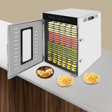 20-Trays Stainless Steel Food Dryer,110V Silver Rectangular Food Dehydrator 46*40*60cm