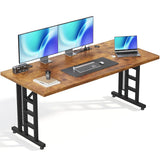 Executive Desk, 71 Inch Office Table with Power Ports, Large Computer Desk