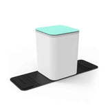 Mini Car Trash Can with Press Lid Leakproof One-Piece Design ABS Plastic
