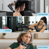 Deep Tissue Percussion Massage Gun - 20 Speeds, 7 Heads for Athletes