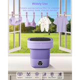 Portable Washing Machine 16L Mini Washer for Apartments RV and Travel Folding Clothes Washer with Spin Basket