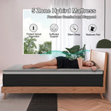 12"14" Gel Memory Foam Hybrid Pocket Spring Mattress Twin Full King Queen
