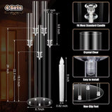 8Sets Acrylic Candelabra Centerpieces for Wedding with LED Candles