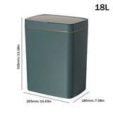 15/18L Smart Sensor Trash Can Quiet Automatic Trash Bin Rechargeable